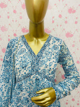 White printed anarkali - kasumi.in